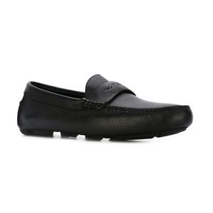 Like New Men’s Size 11.5 Burberry Silverstone Grainy Leather Loafer In Black